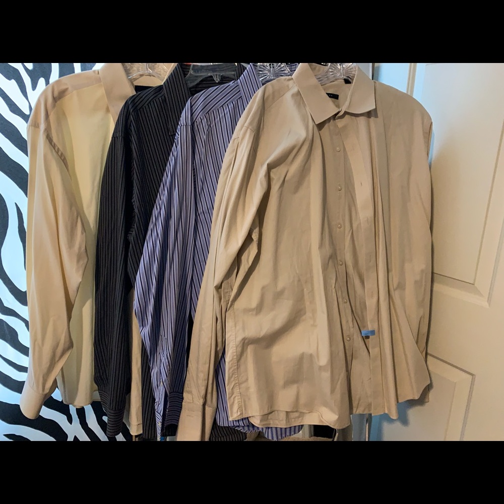 Four XL men’s button up dress shirts
